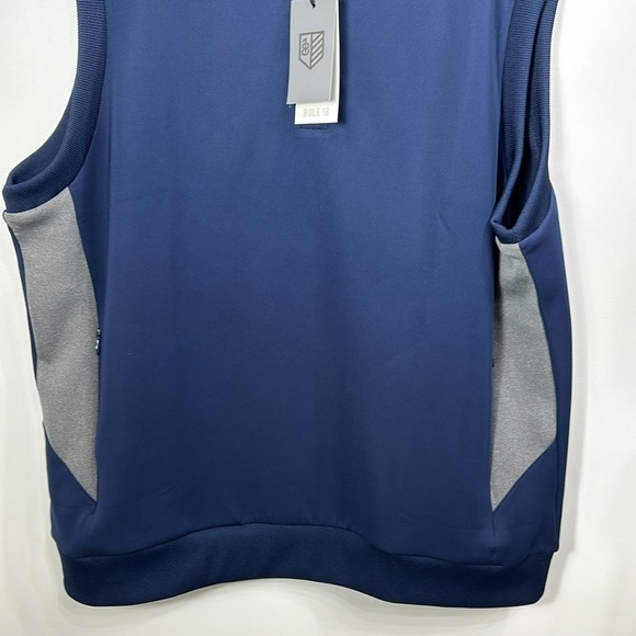 Bobby Jones Rule 18 Performance Fabric Navy Quarter Zip Vest size XL. NWT. - Picture 3 of 12